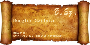 Bergler Szilvia névjegykártya